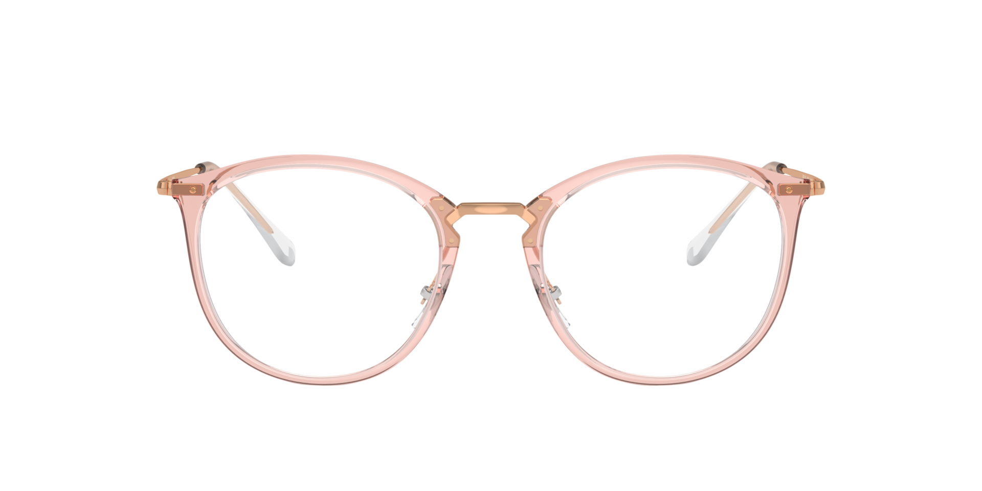 RB7140 Transparent Pink PlasticEyeglass Frames for Glasses Direct, Front View