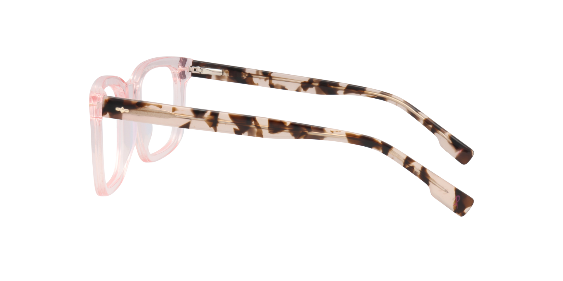 Peony Pink & Havana AcetateEyeglass Frames for Glasses Direct, Side View