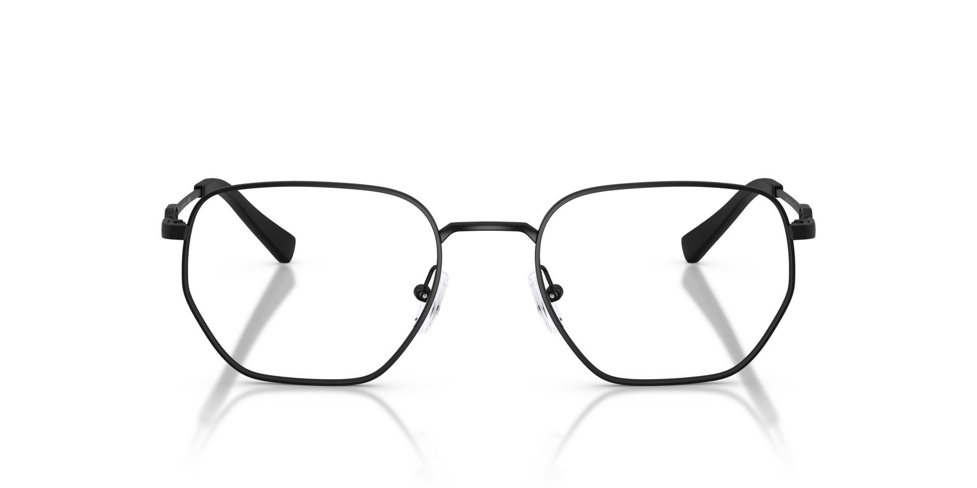 AX1074 Matte Black MetalEyeglass Frames for Glasses Direct, Front View
