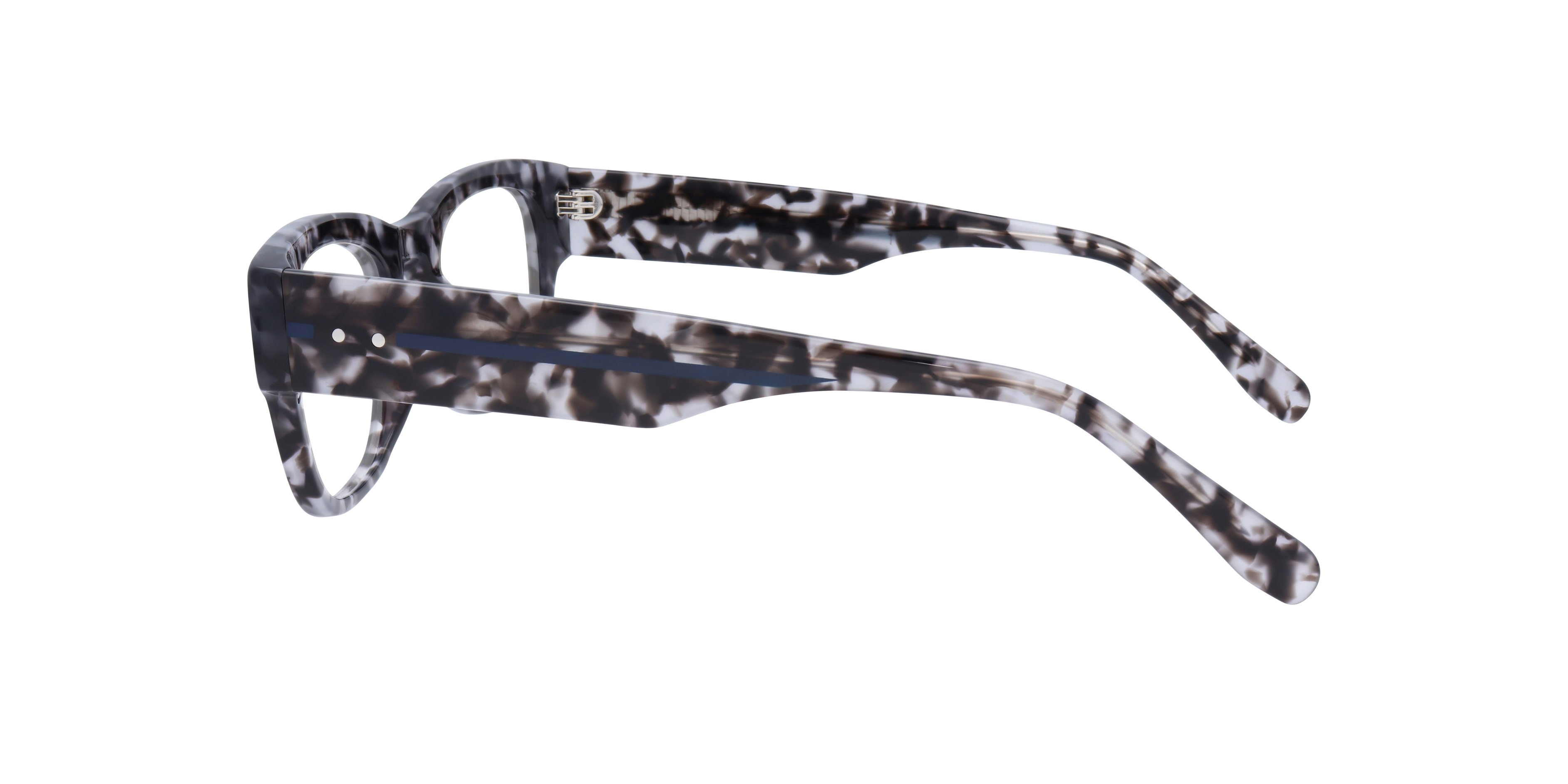 Flynn Dark Grey Havana AcetateEyeglass Frames for Glasses Direct, Side View