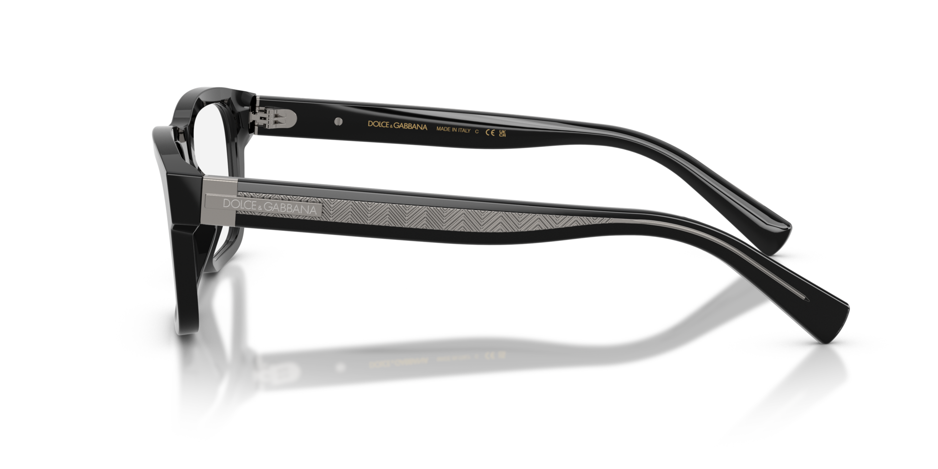 DG3446 Black AcetateEyeglass Frames for Glasses Direct, Side View