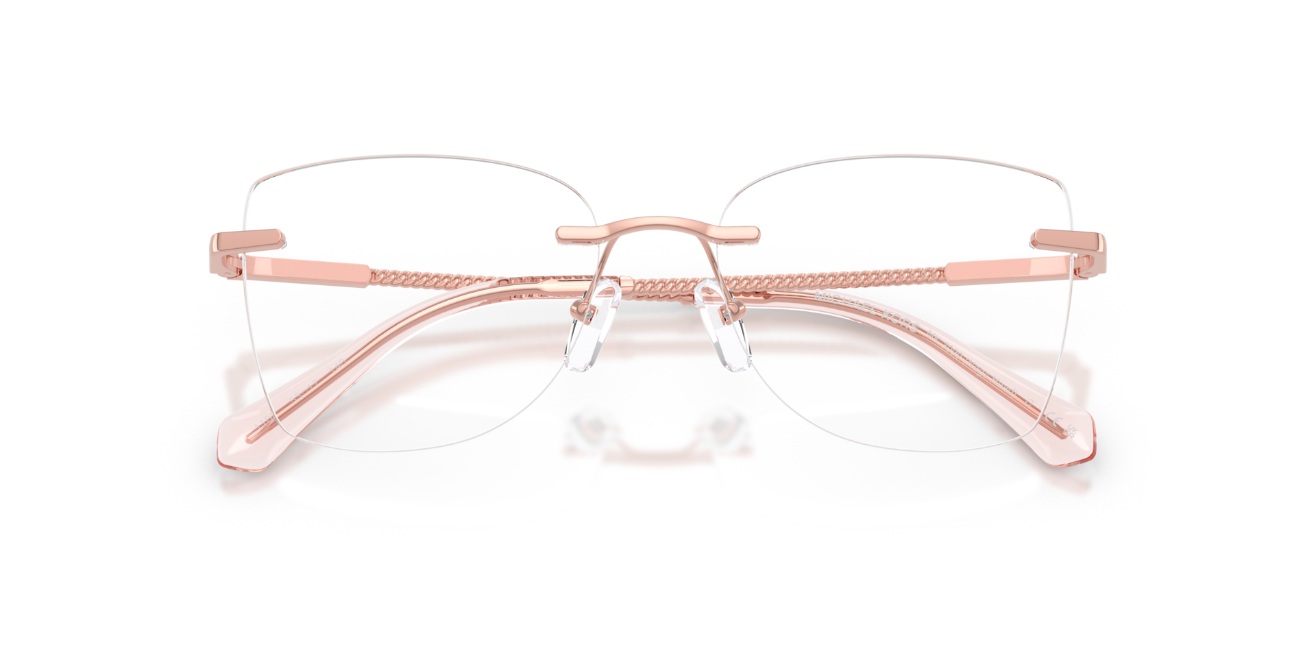 MK3099 Rose Gold MetalEyeglass Frames for Glasses Direct, Closed View