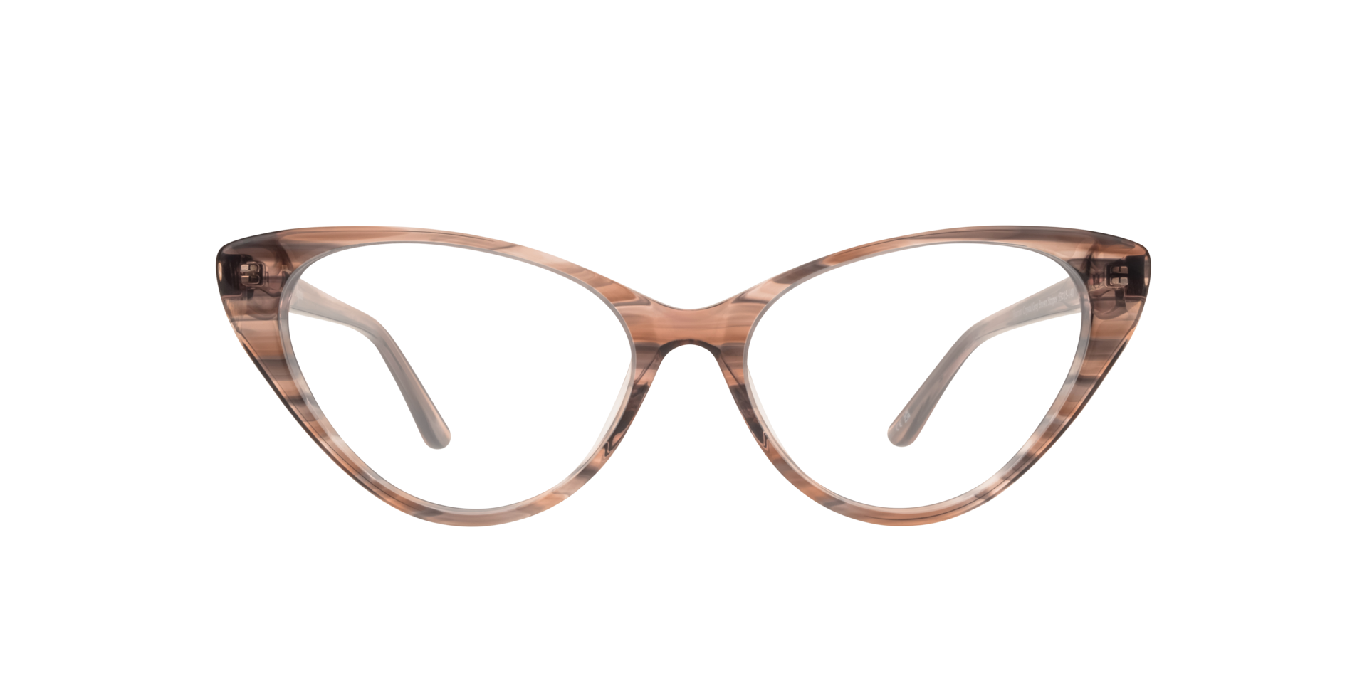 Harriet Crystal Grey Brown Stripes AcetateEyeglass Frames for Glasses Direct, Front View