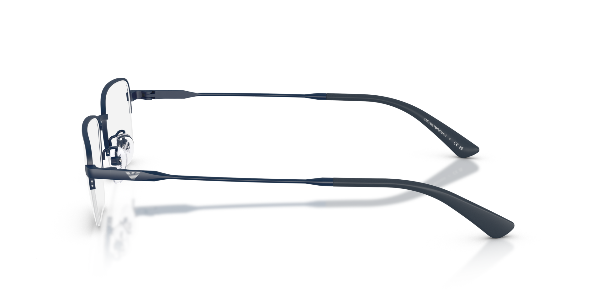 EA1193TD Matte Blue TitaniumEyeglass Frames for Glasses Direct, Side View