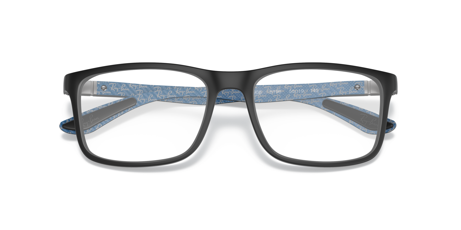 RB8908 Black PlasticSunglass Frames for Glasses Direct, Closed View