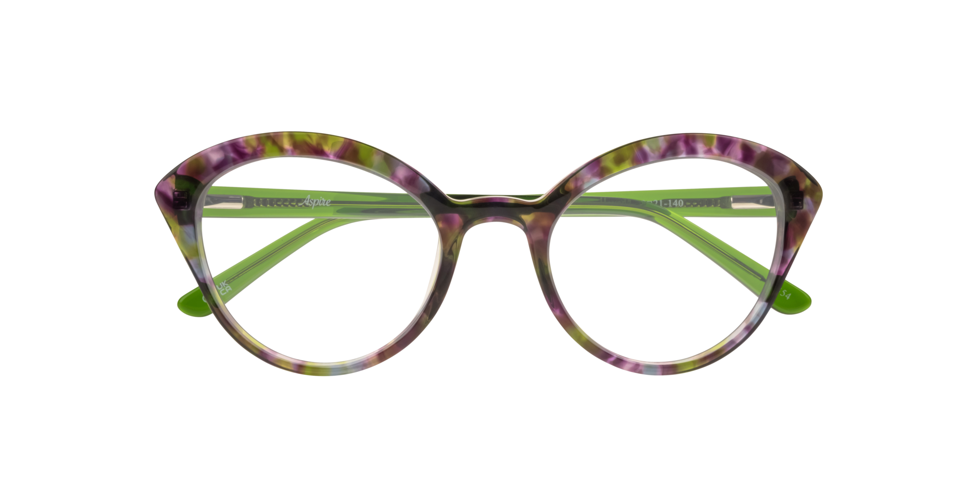 Harley Purple Green Havana AcetateEyeglass Frames for Glasses Direct, Closed View