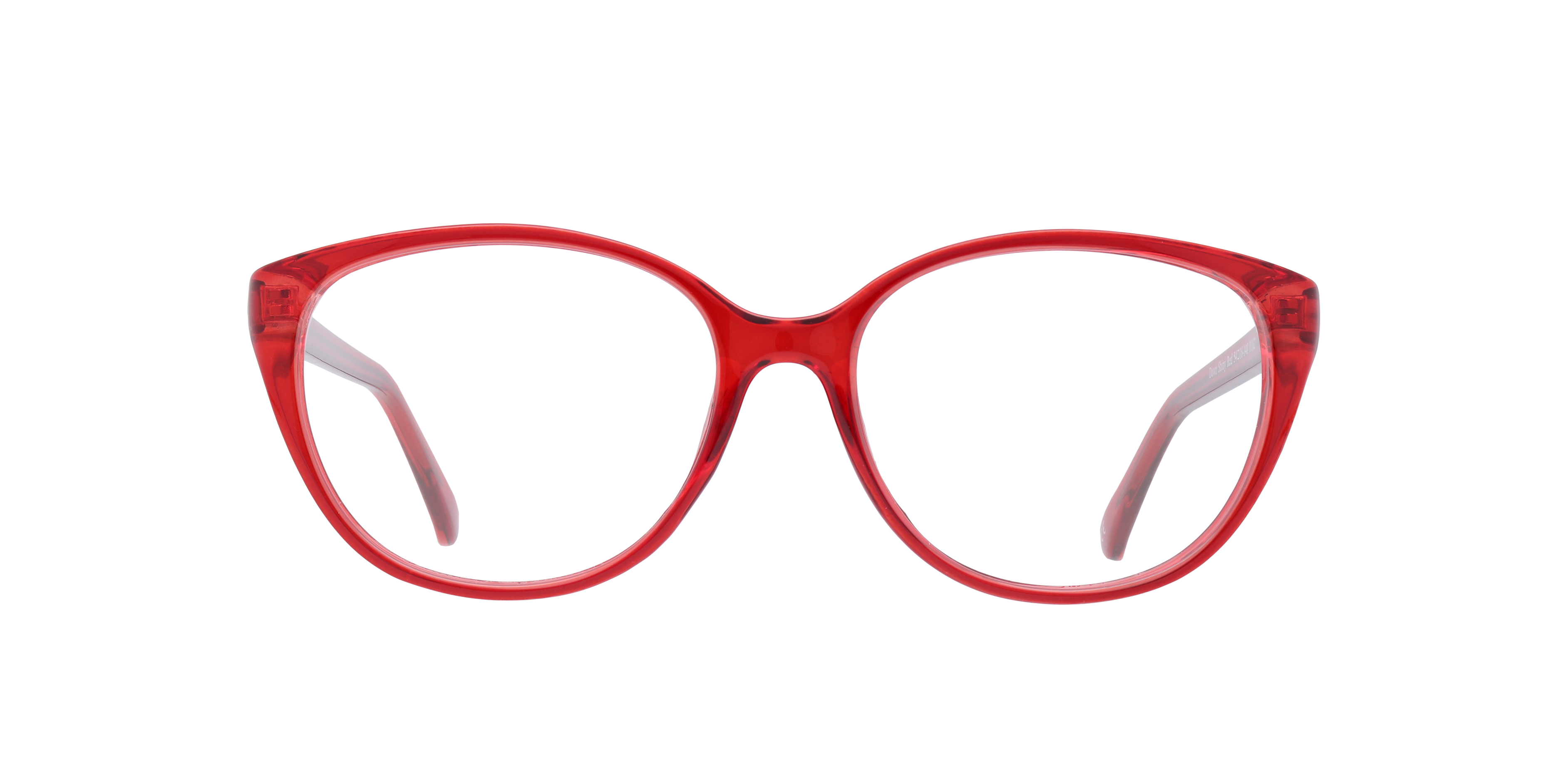 Dawn Shiny Red PlasticSunglass Frames for Glasses Direct, Front View
