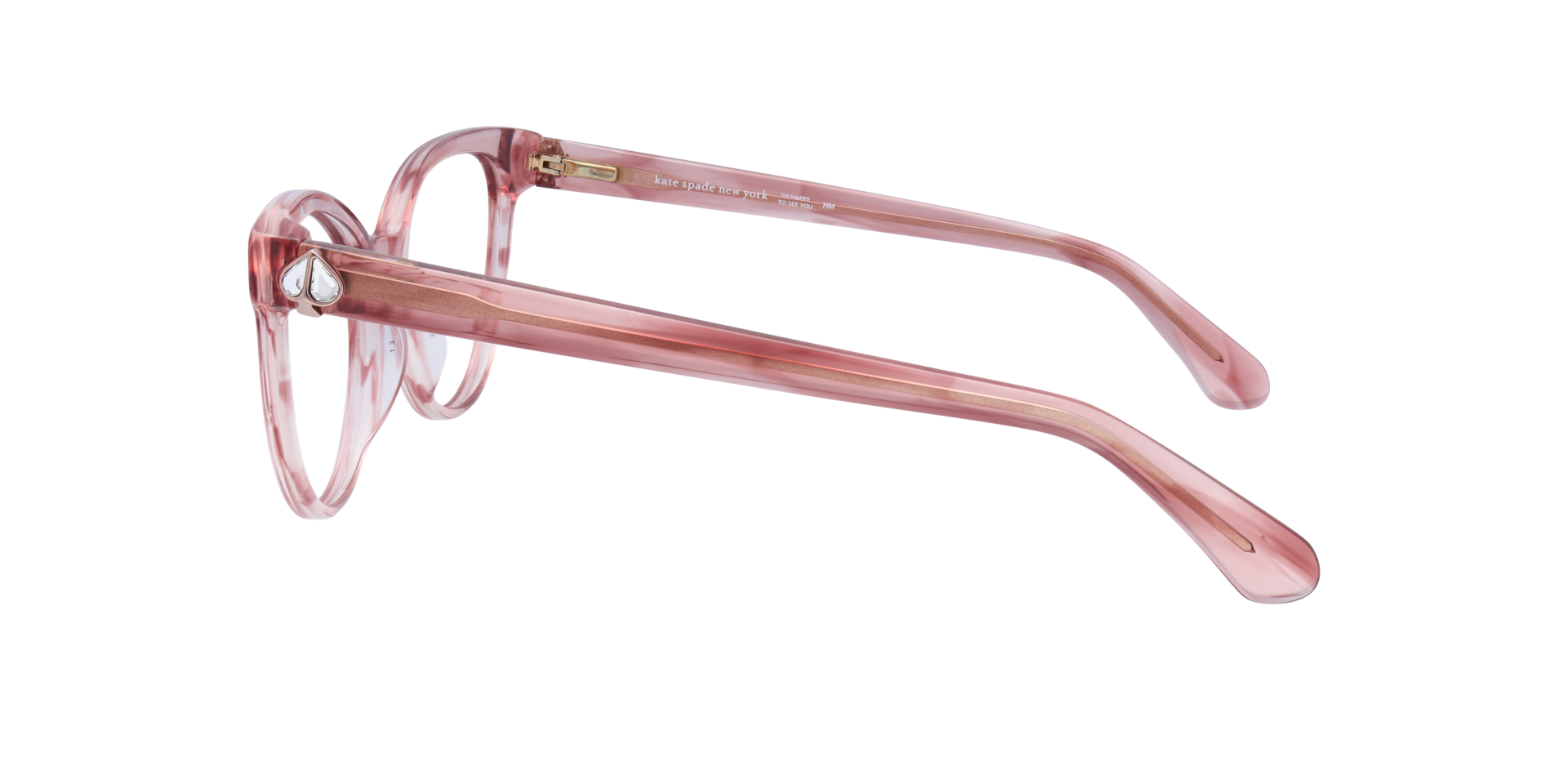 Xandra Pink AcetateEyeglass Frames for Glasses Direct, Side View