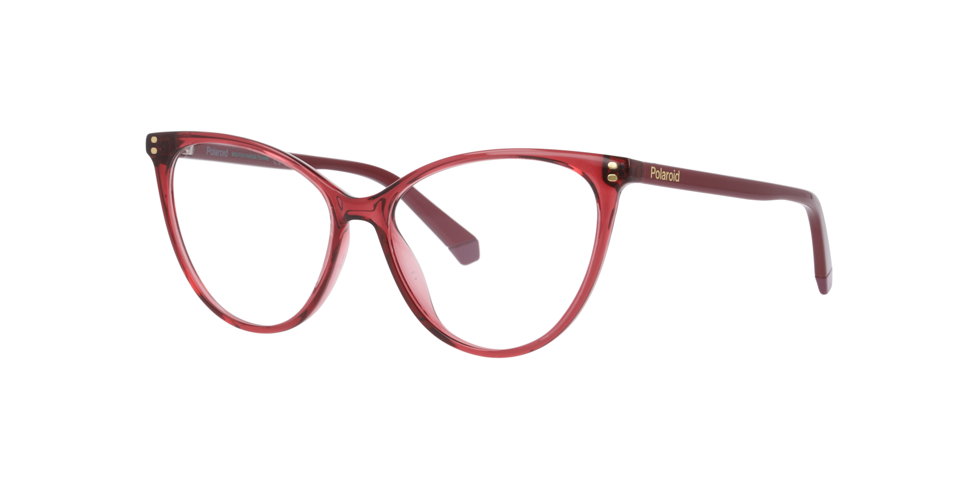 PLD D551 Burgundy PlasticEyeglass Frames for Glasses Direct, Angle View