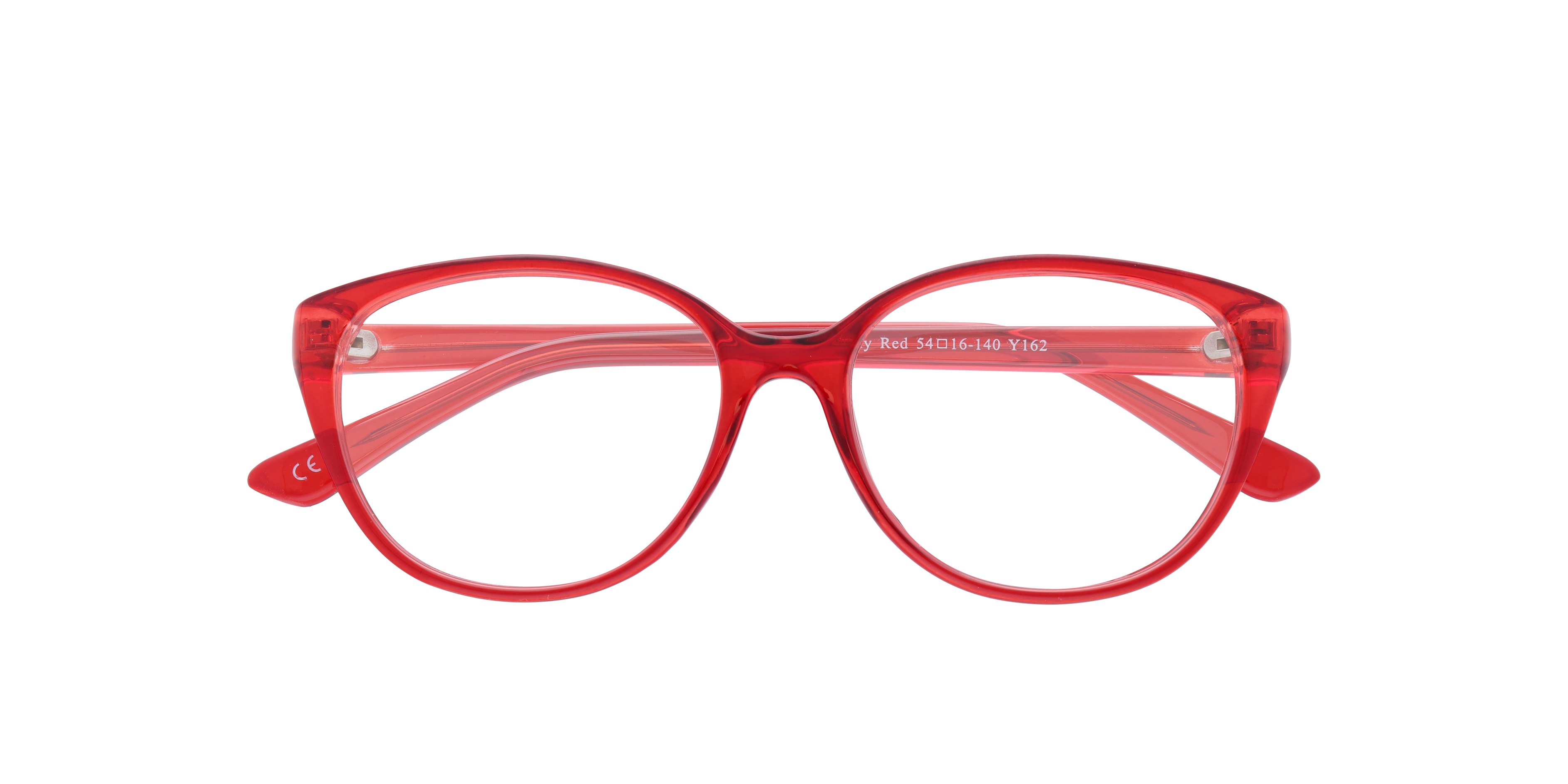 Dawn Shiny Red PlasticSunglass Frames for Glasses Direct, Closed View