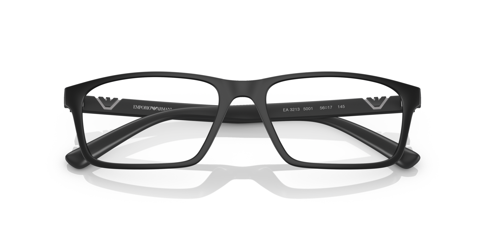 EA3213 Matte Black PlasticEyeglass Frames for Glasses Direct, Closed View