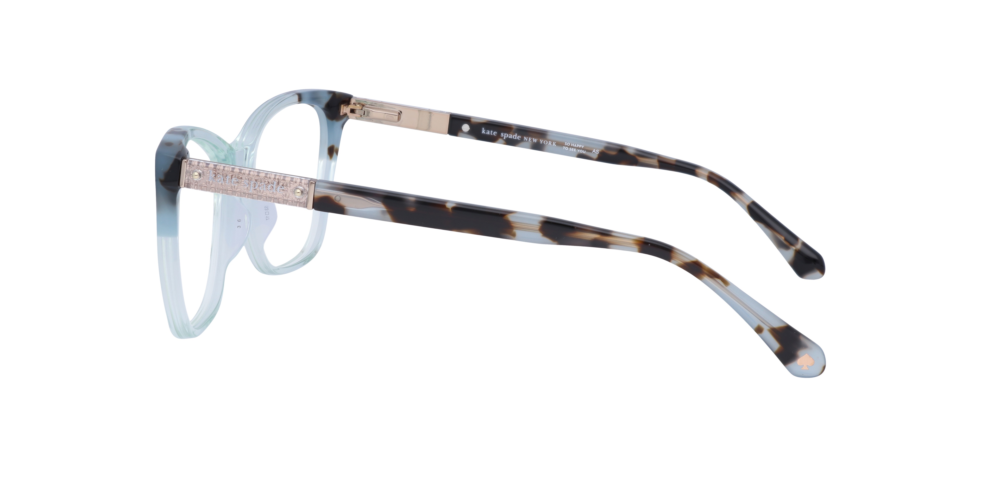 Clio/G Tortoise Green AcetateEyeglass Frames for Glasses Direct, Side View