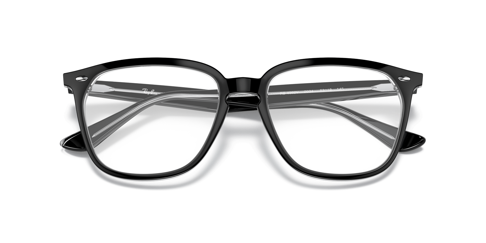 RB4362V Black On Transparent AcetateEyeglass Frames for Glasses Direct, Closed View