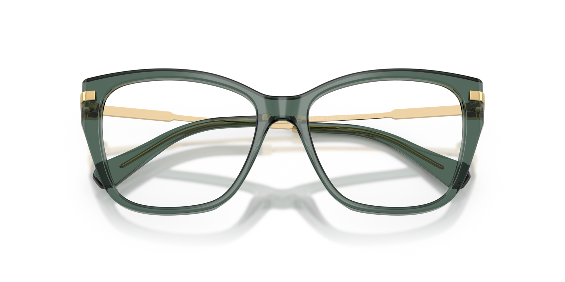 SK2060 Transparent Light Green AcetateEyeglass Frames for Glasses Direct, Closed View