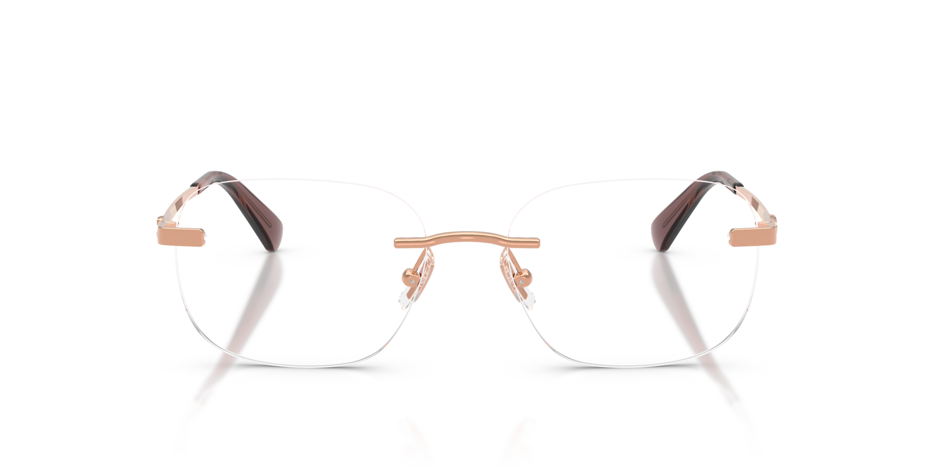 HC5206D Shiny Rose Gold MetalEyeglass Frames for Glasses Direct, Front View