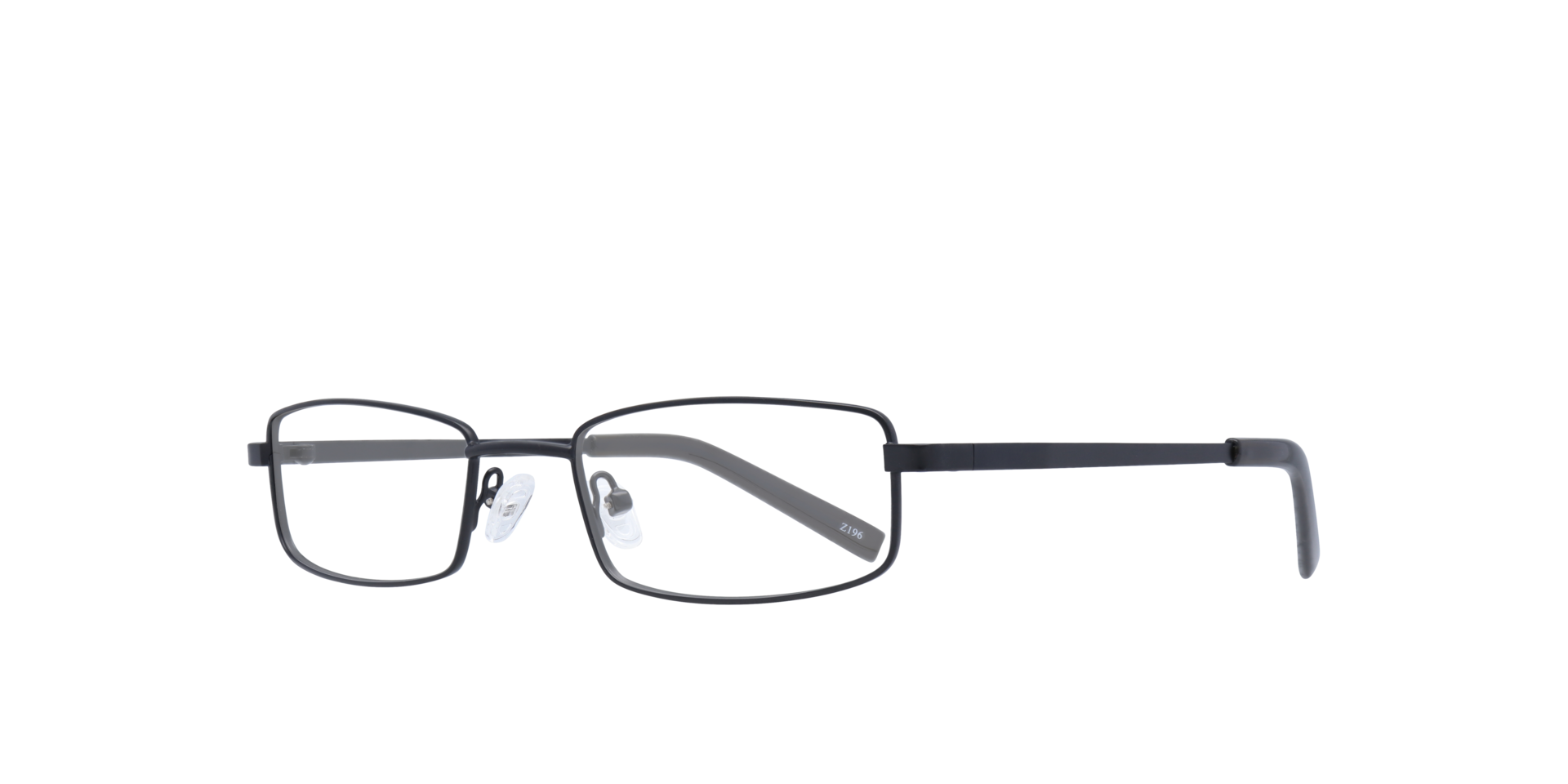 Gordan Matte Black MetalEyeglass Frames for Glasses Direct, Angle View
