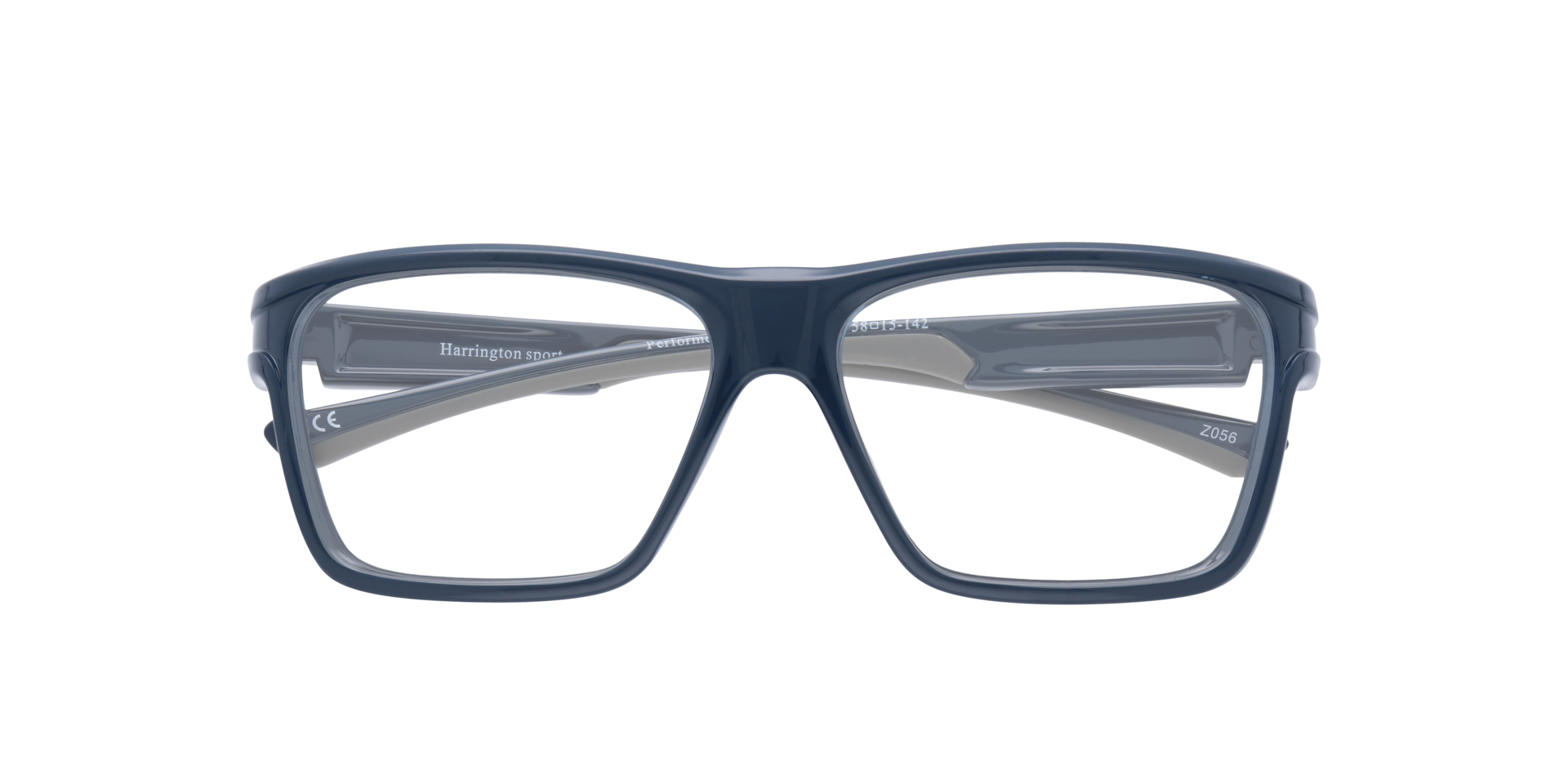 Performer Dark Blue & Grey PlasticEyeglass Frames for Glasses Direct, Closed View