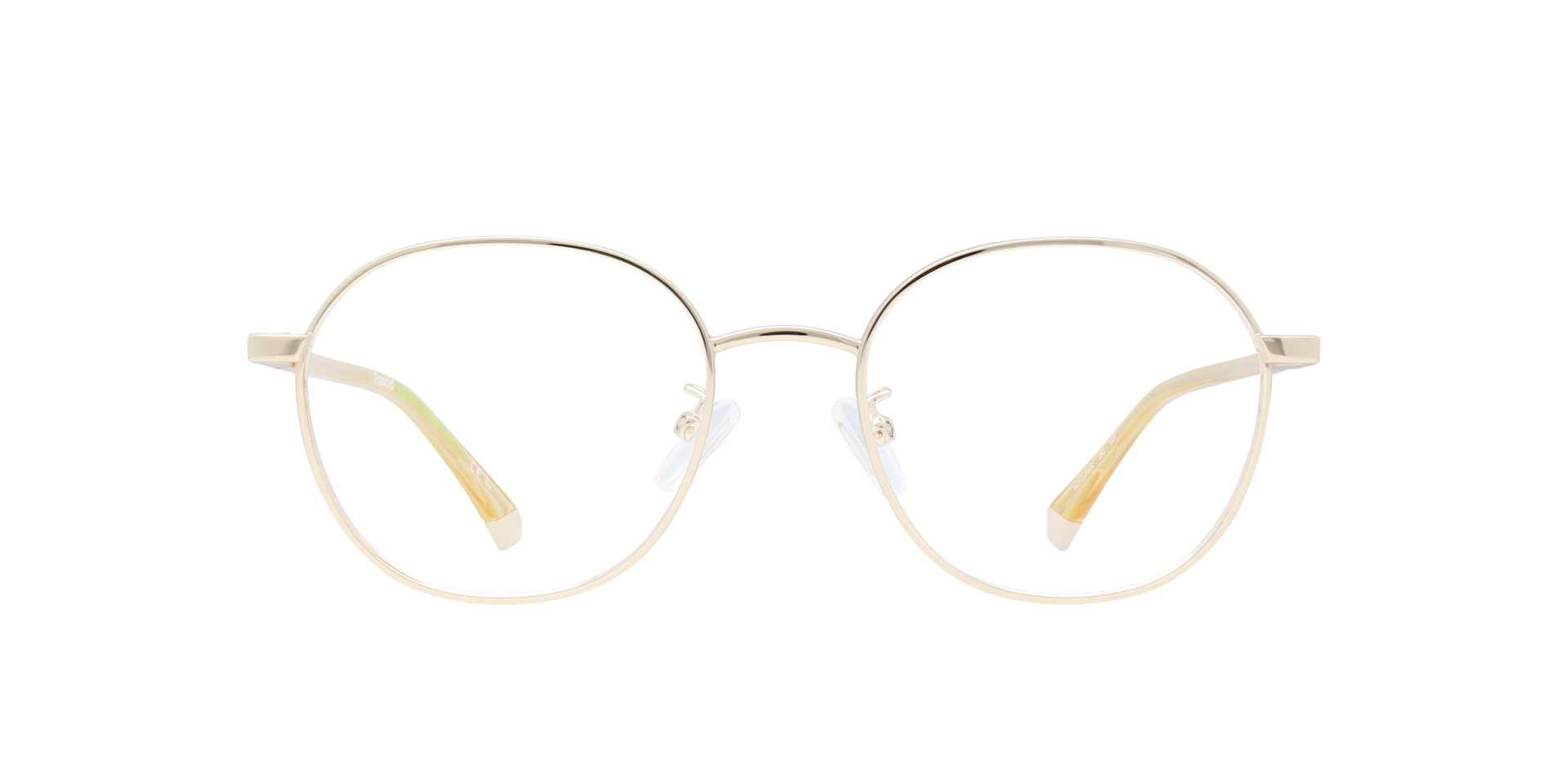 PLD D456/G Gold Shiny MetalEyeglass Frames for Glasses Direct, Front View