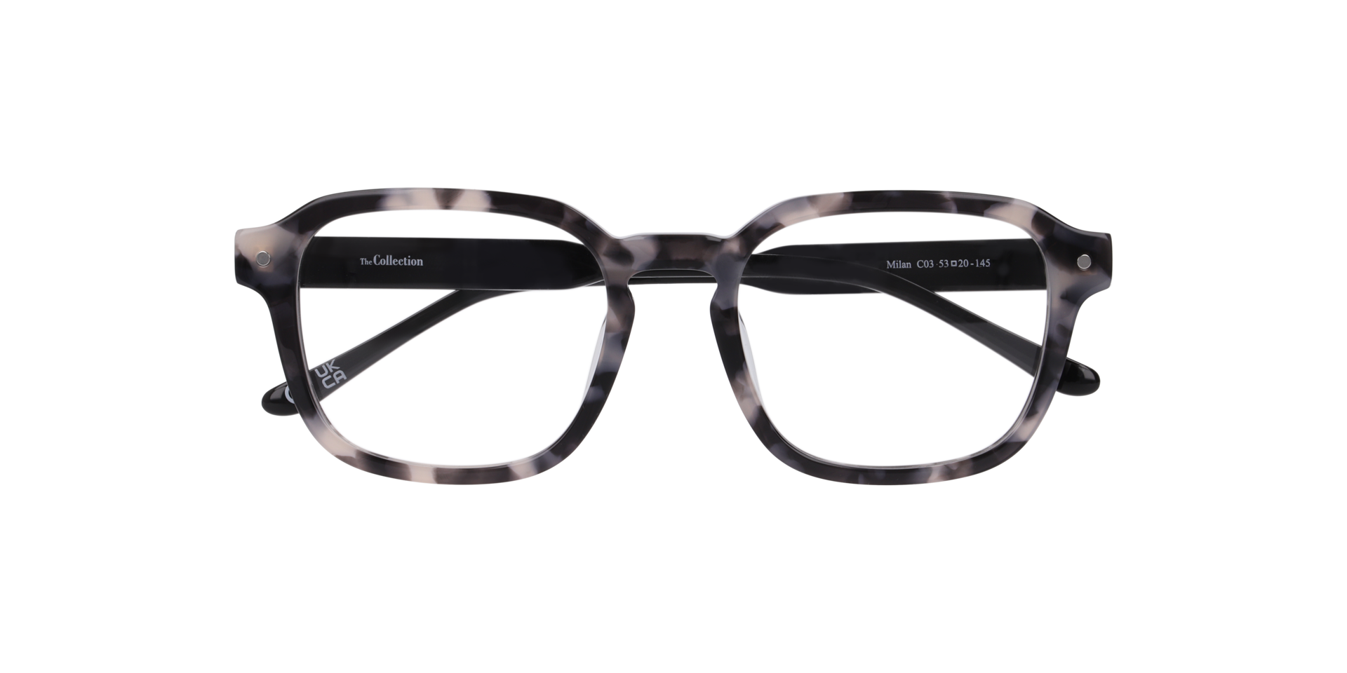 Milan Havana Grey AcetateEyeglass Frames for Glasses Direct, Closed View
