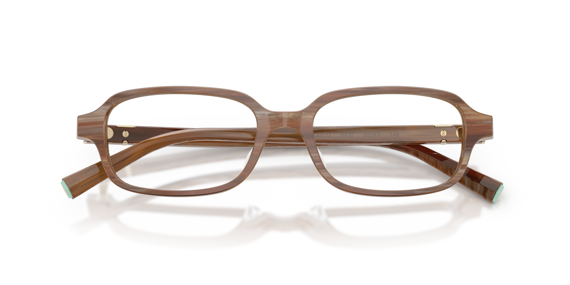 TF2307D Striped Topaz AcetateEyeglass Frames for Glasses Direct, Closed View