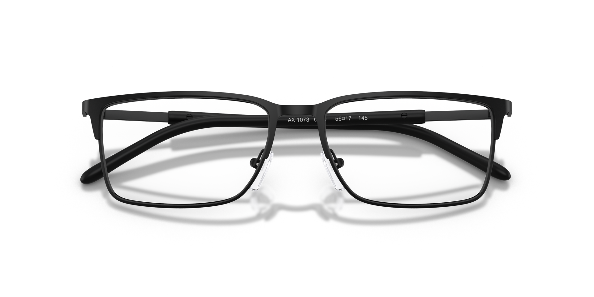 AX1073 Matte Black MetalEyeglass Frames for Glasses Direct, Closed View