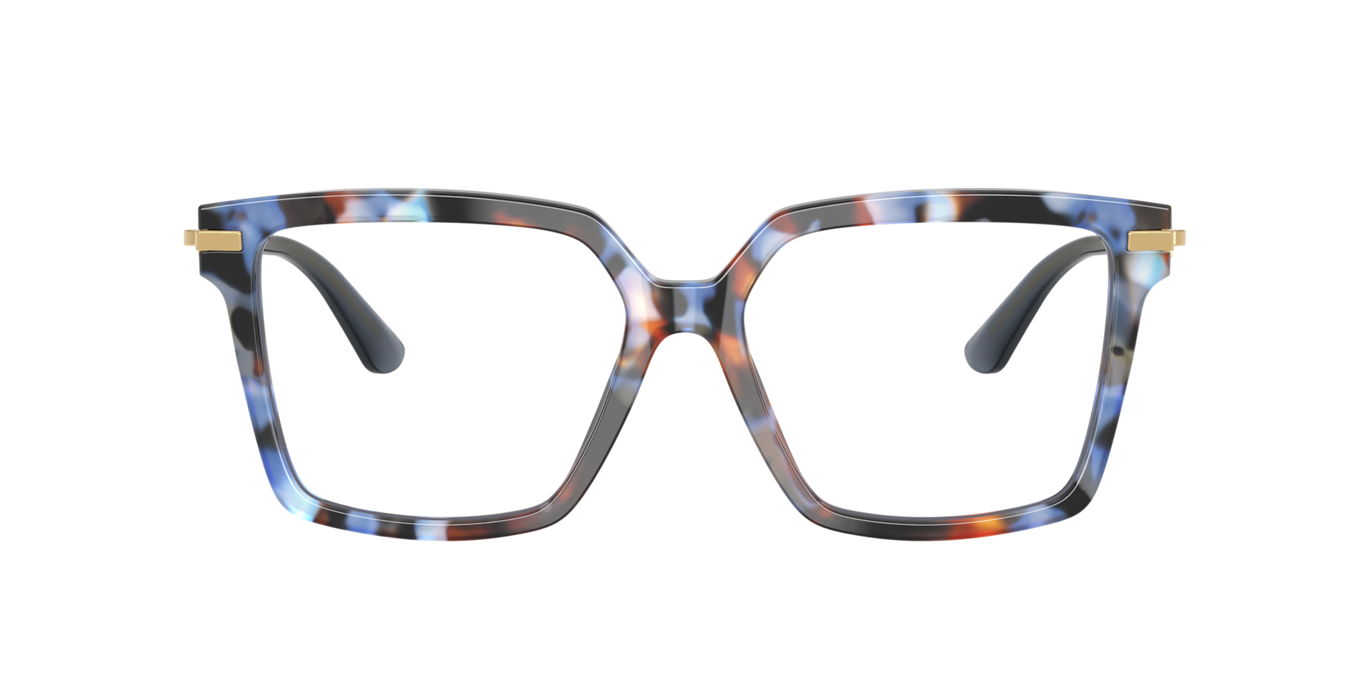 Glasses Direct ™ -DG3397 - Square Havana Blue Frame Glasses For Women