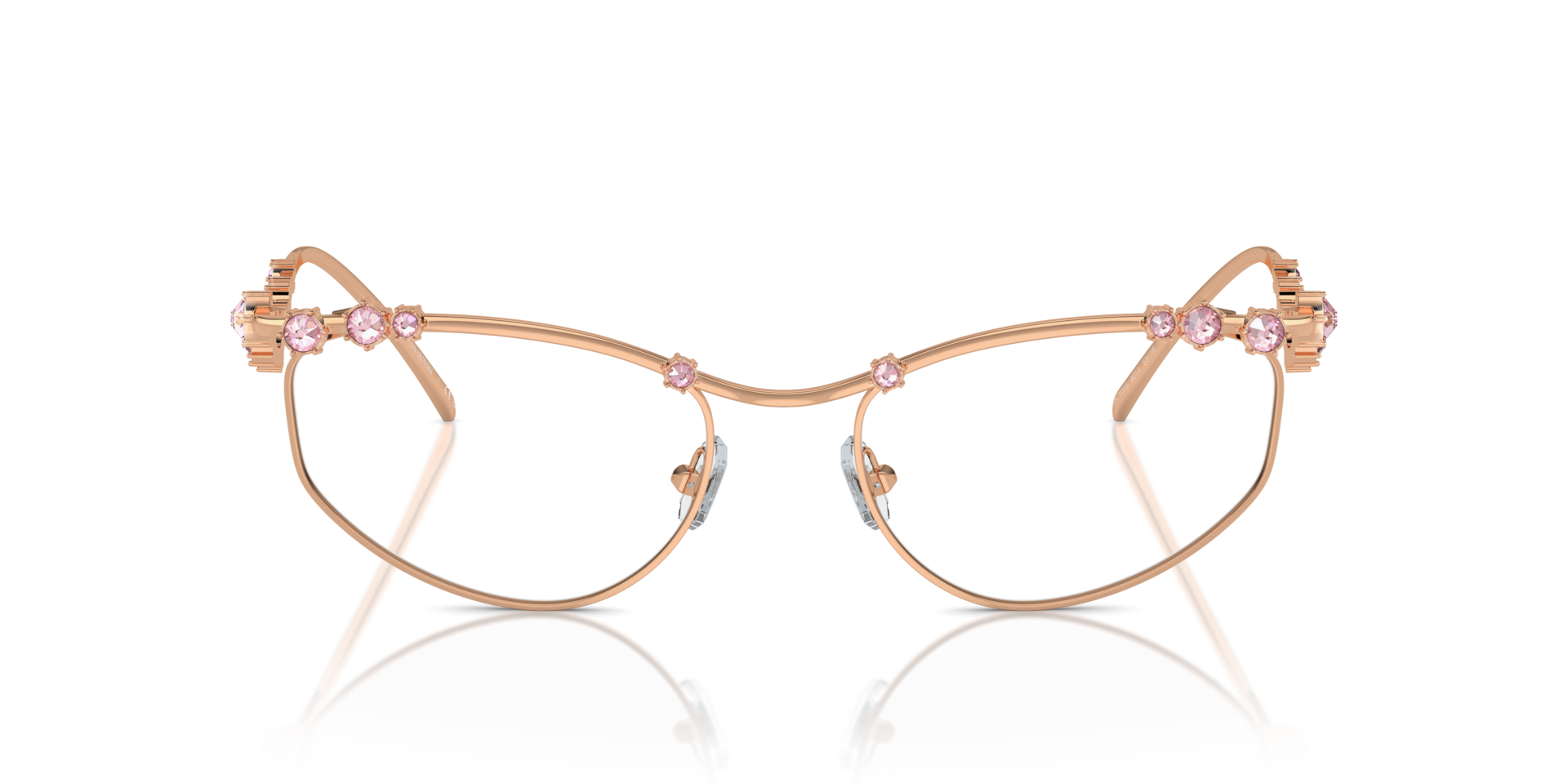 SK1015 Rose Gold MetalEyeglass Frames for Glasses Direct, Front View