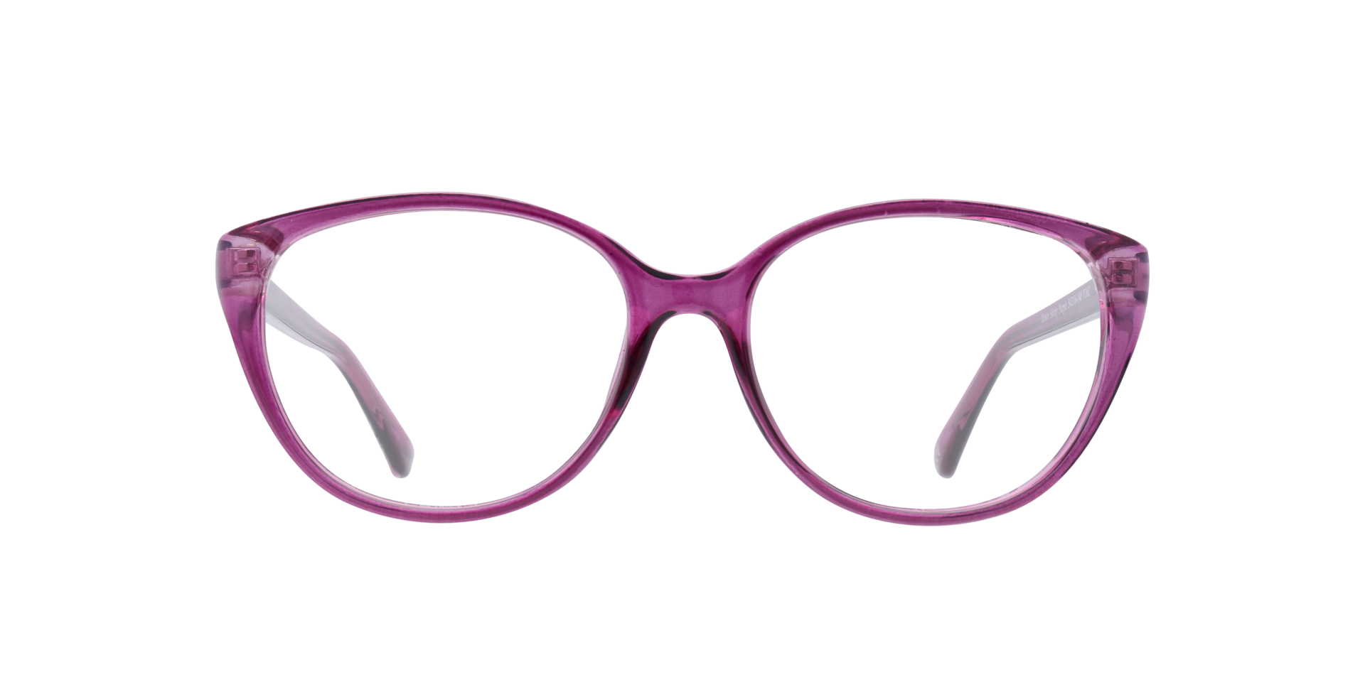 Dawn Shiny Purple PlasticEyeglass Frames for Glasses Direct, Front View