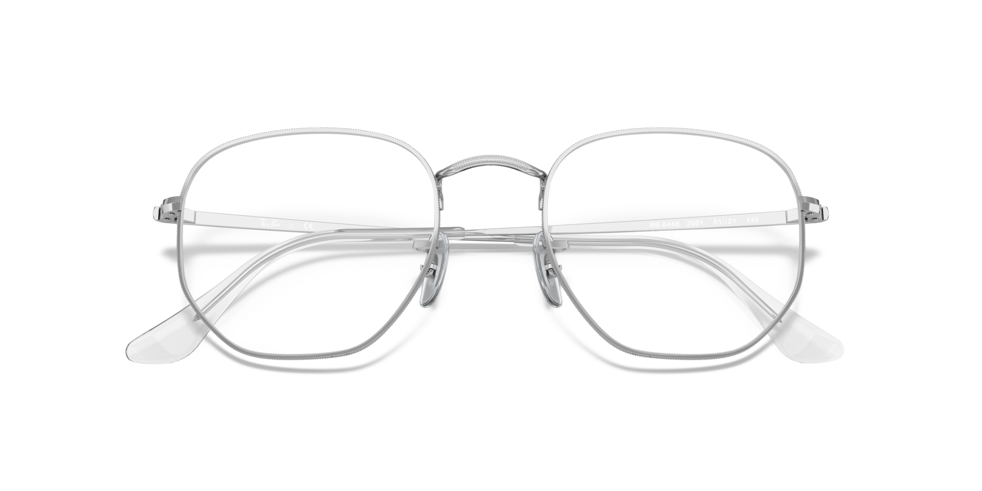 RB6448 Silver MetalEyeglass Frames for Glasses Direct, Closed View