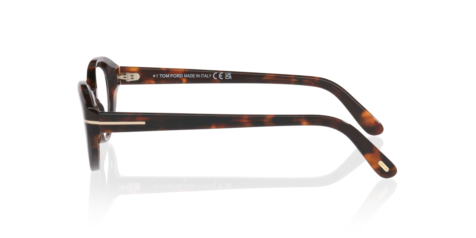 FT6092-B Tortoise AcetateEyeglass Frames for Glasses Direct, Side View