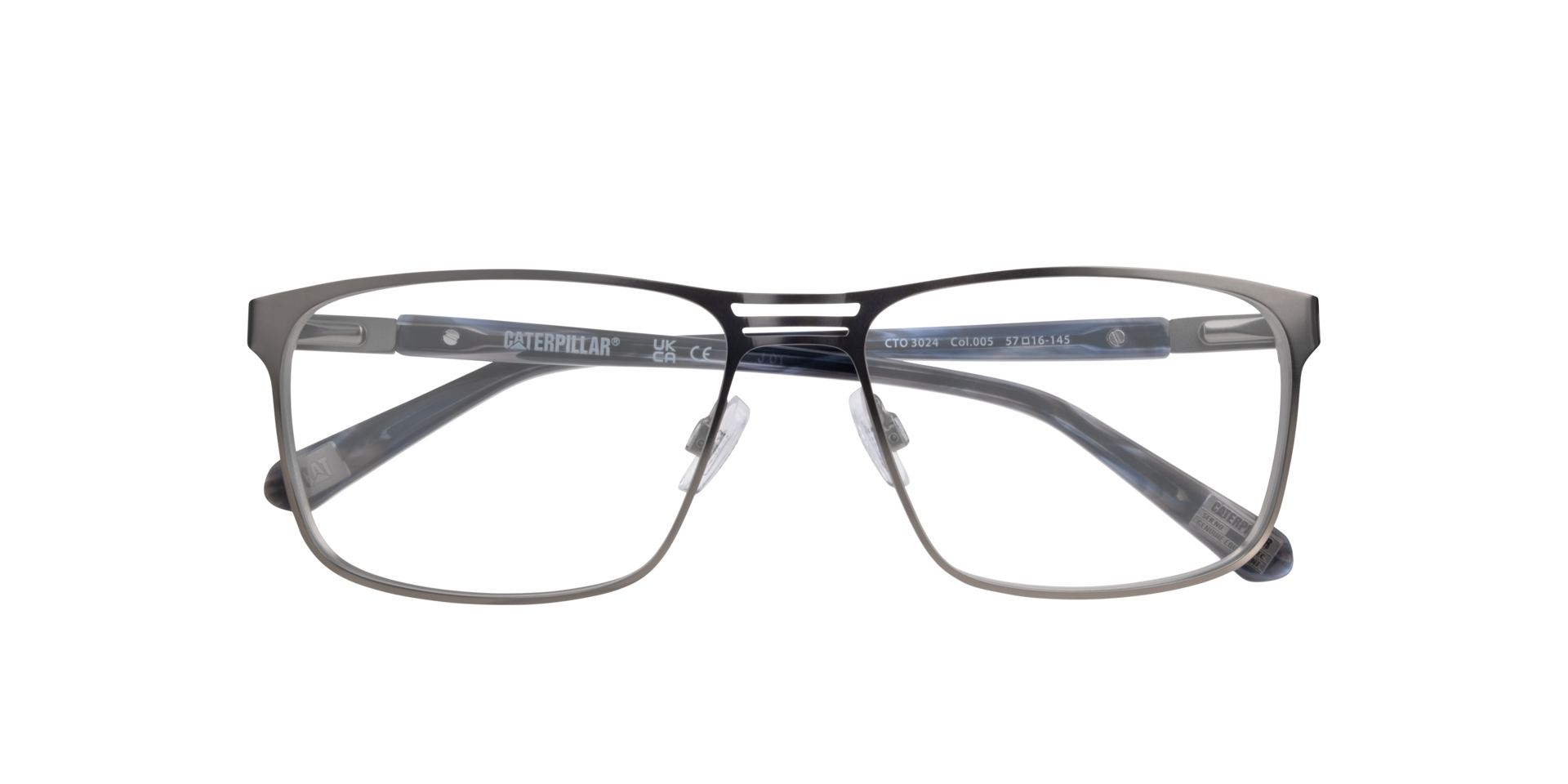CTO-3024 Gunmetal MetalEyeglass Frames for Glasses Direct, Closed View