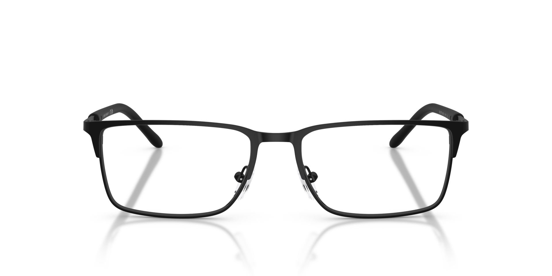 AX1073 Matte Black MetalEyeglass Frames for Glasses Direct, Front View