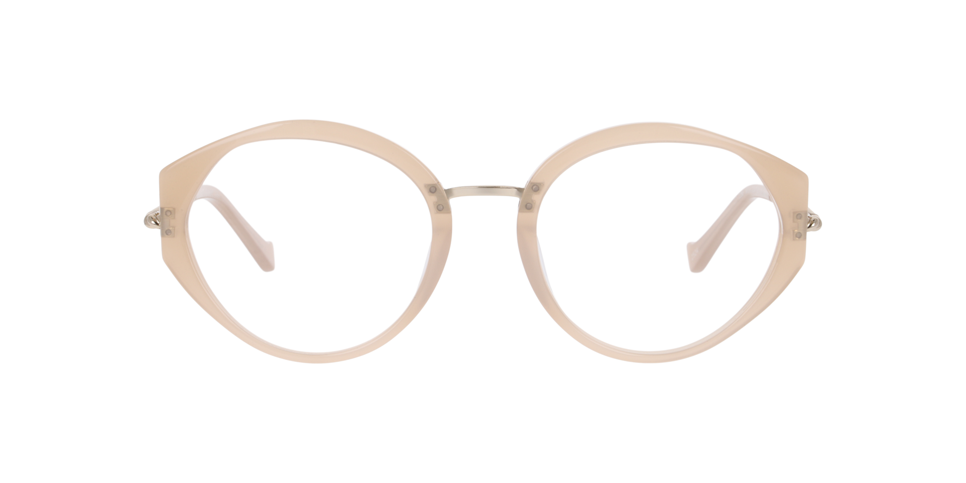 Nyla Milky Beige AcetateEyeglass Frames for Glasses Direct, Front View