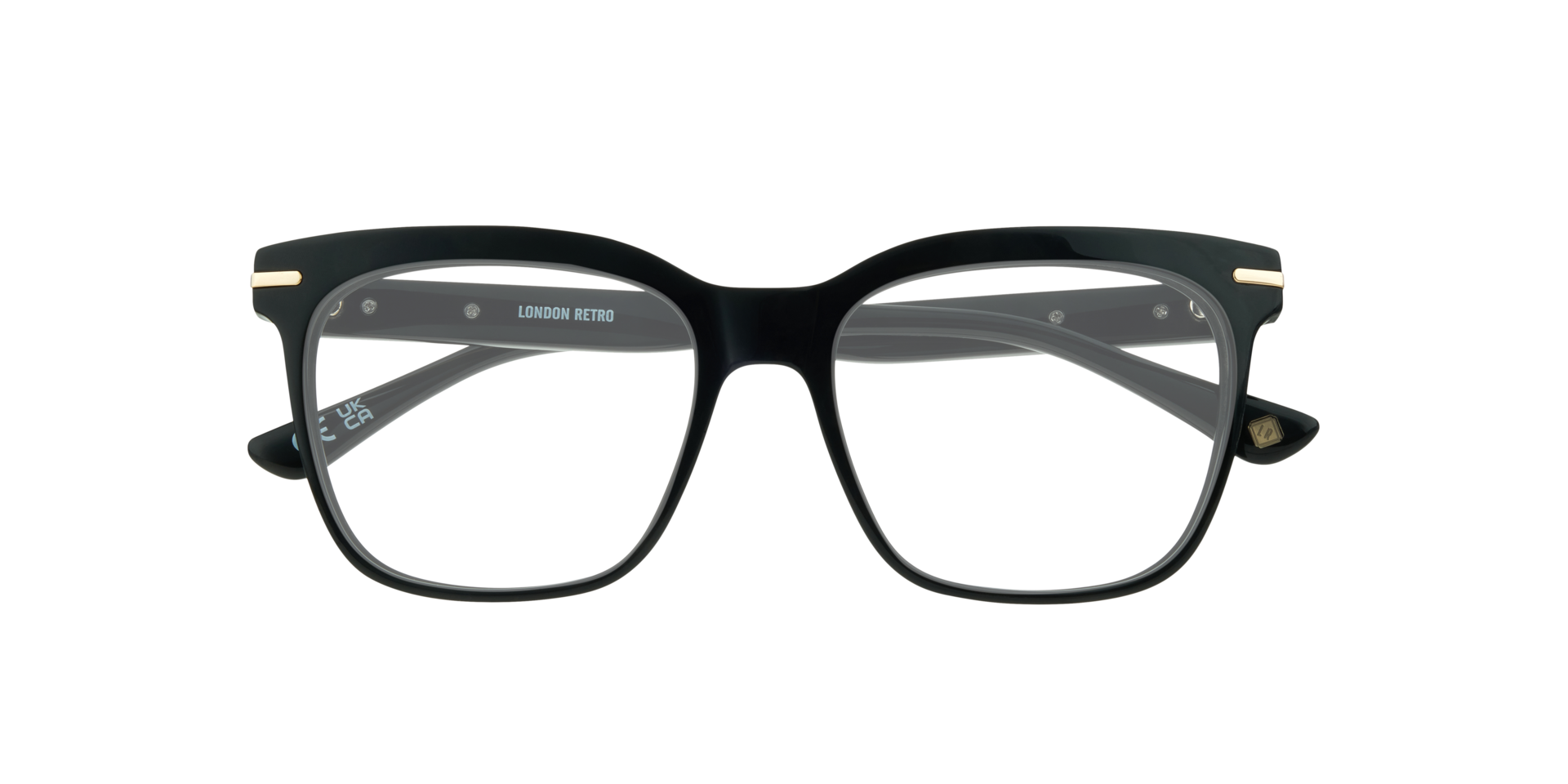 Jordan Black AcetateEyeglass Frames for Glasses Direct, Closed View