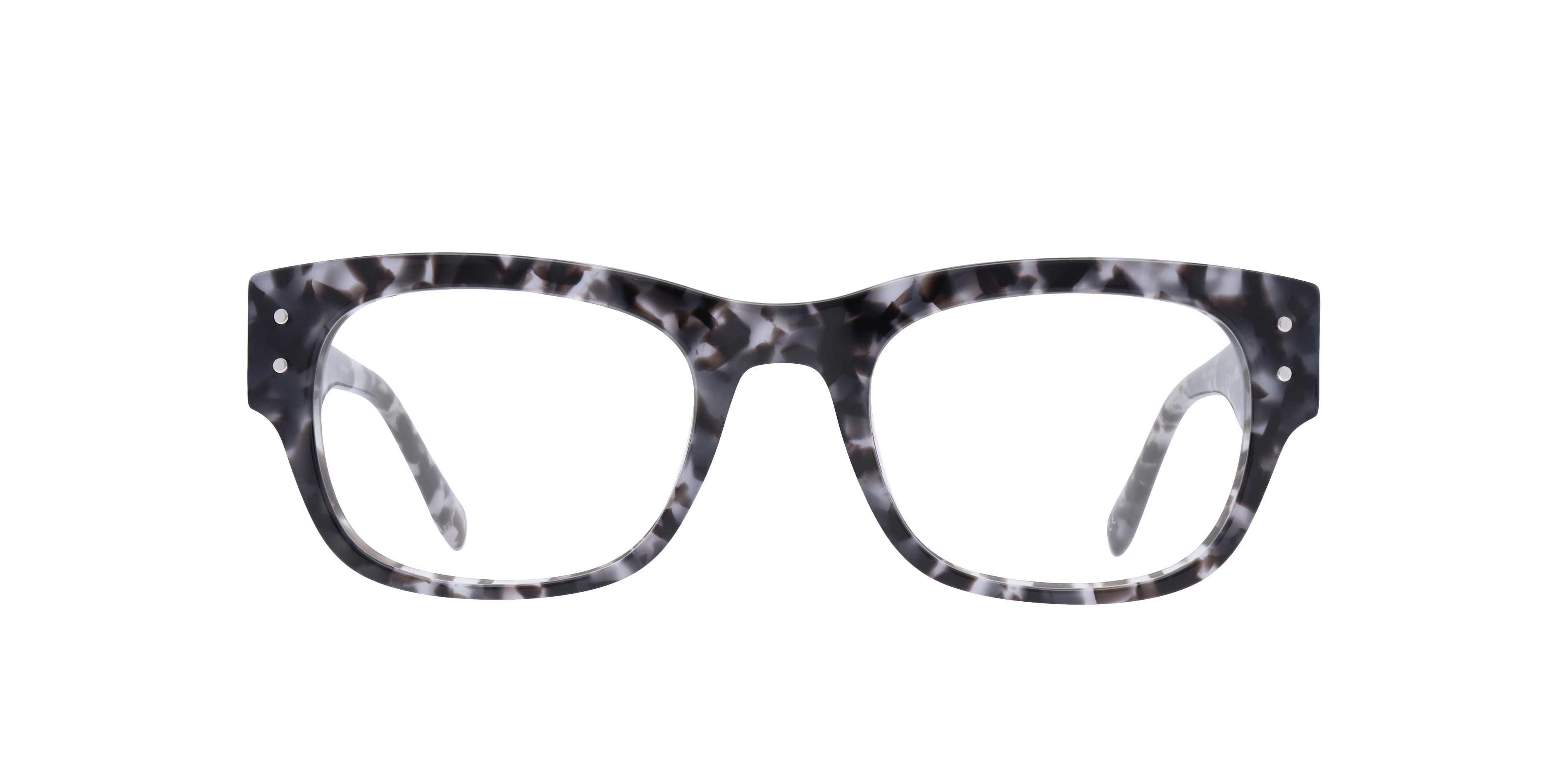 Flynn Dark Grey Havana AcetateEyeglass Frames for Glasses Direct, Front View