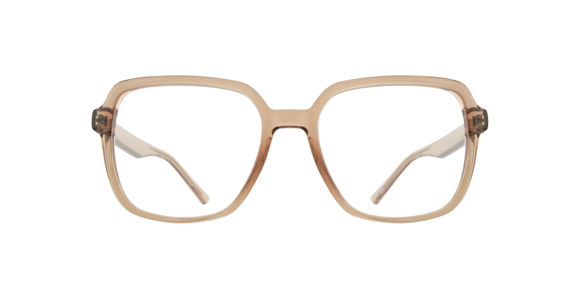 Leigh Shiny Beige PlasticEyeglass Frames for Glasses Direct, Front View