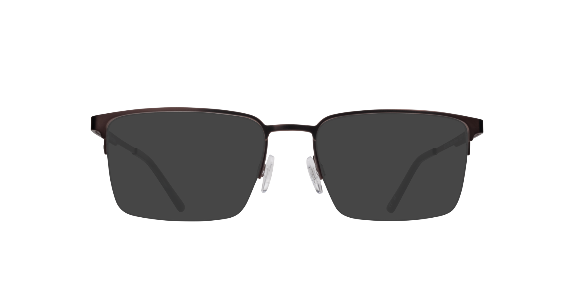 Hector Matte Brown MetalEyeglass Frames for Glasses Direct, with Tinted Lenses