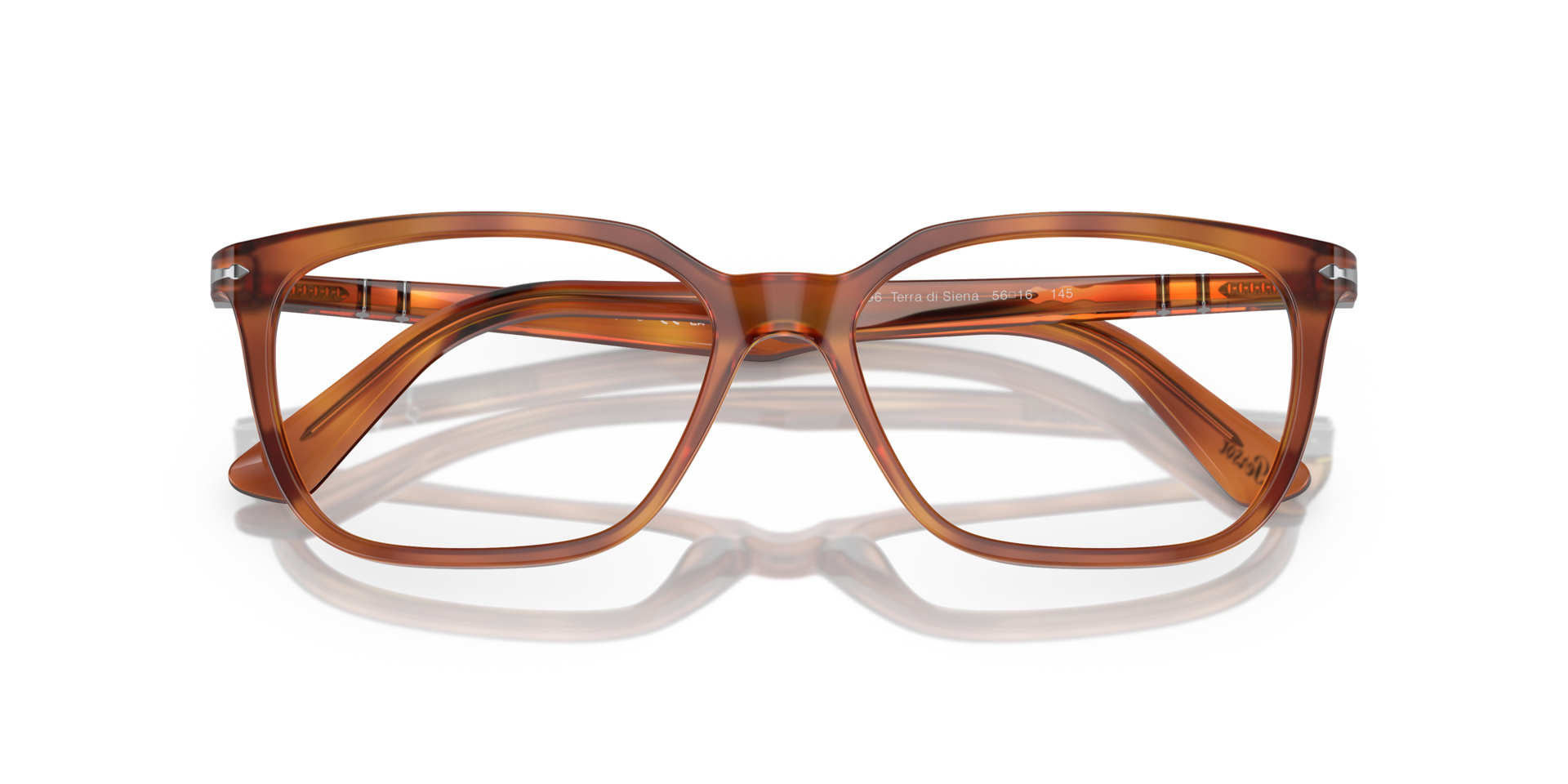 PO3298V Terra Di Siena AcetateEyeglass Frames for Glasses Direct, Closed View