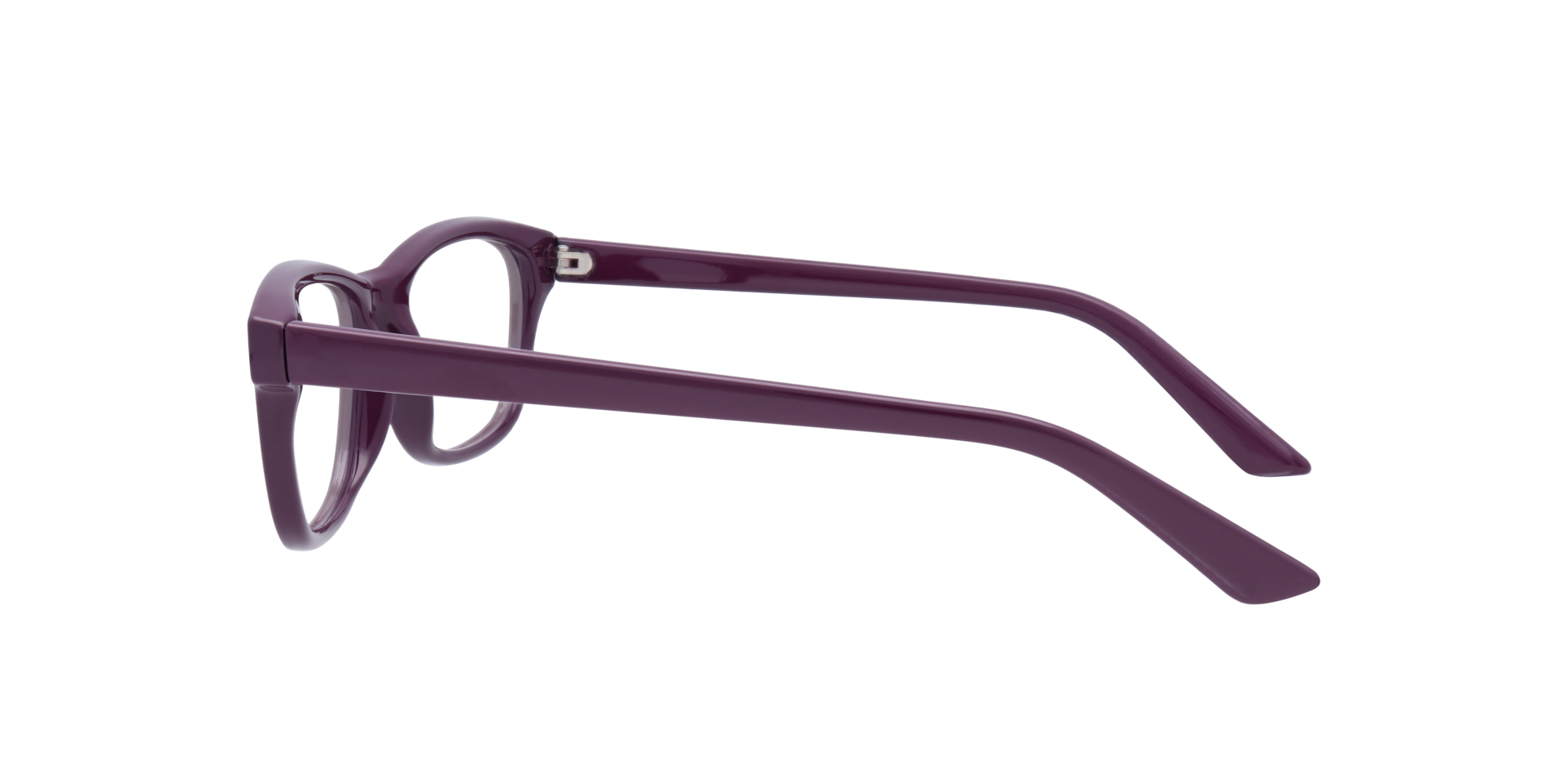 Damica Purple PlasticEyeglass Frames for Glasses Direct, Side View