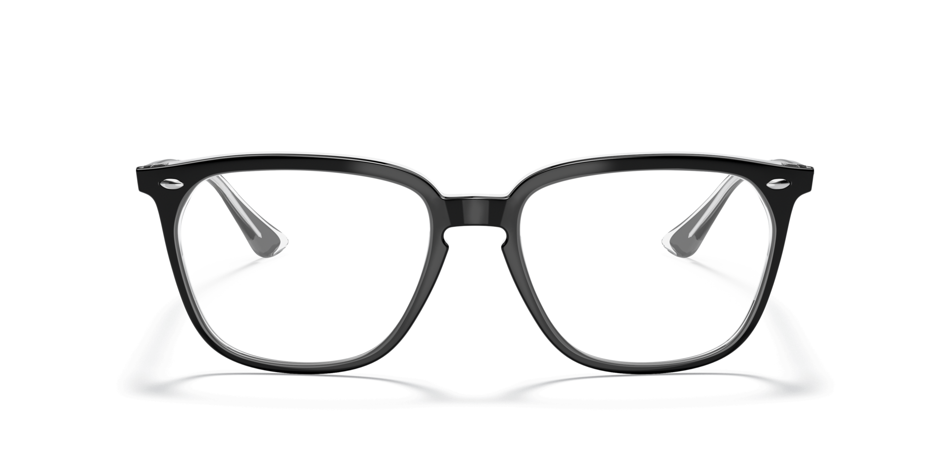 RB4362V Black On Transparent AcetateEyeglass Frames for Glasses Direct, Front View