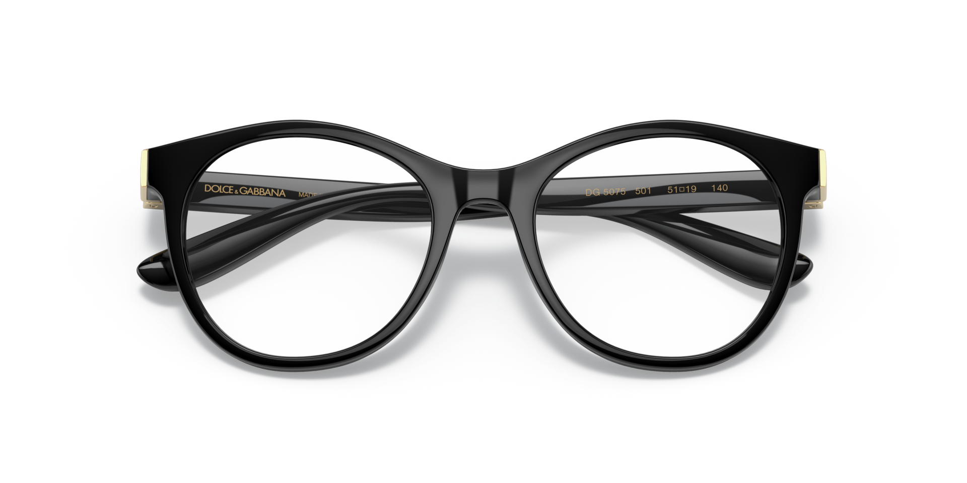 DG5075 Black PlasticEyeglass Frames for Glasses Direct, Closed View