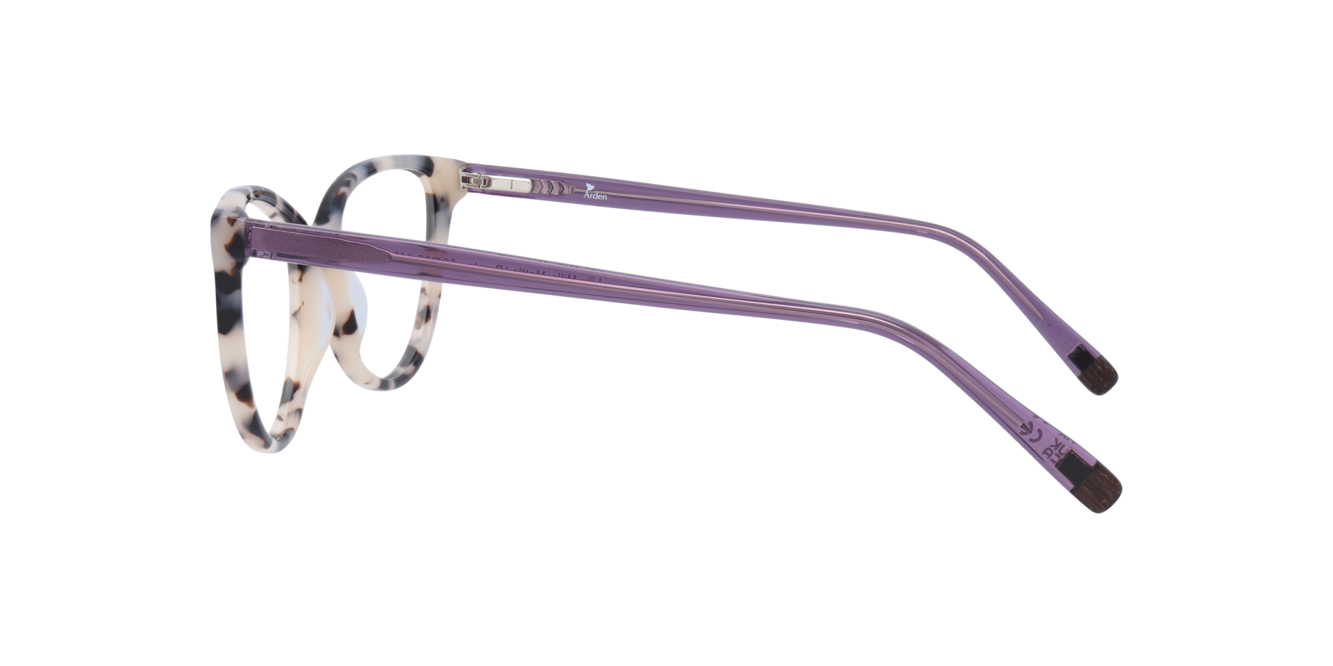 Lily Milky Mottle & Purple AcetateEyeglass Frames for Glasses Direct, Side View