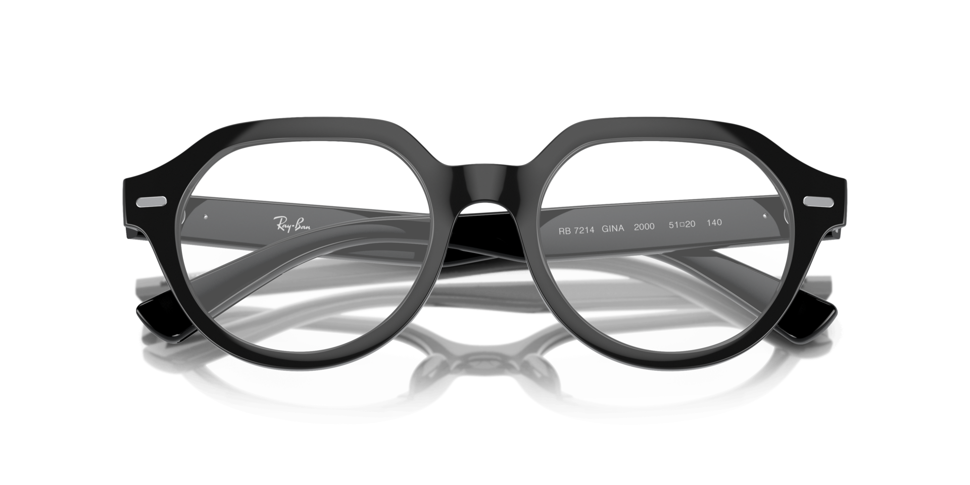 Gina Optics Black PlasticEyeglass Frames for Glasses Direct, Closed View