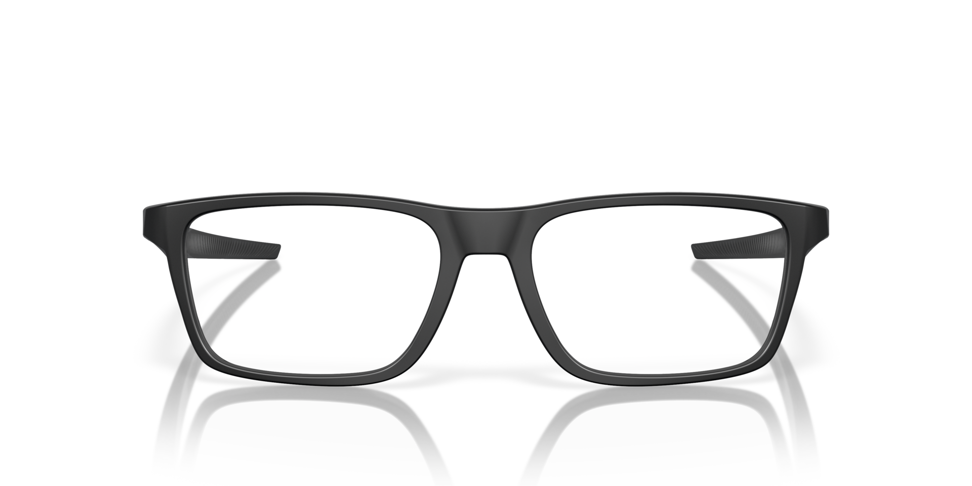 Port Bow Satin Black PlasticEyeglass Frames for Glasses Direct, Front View