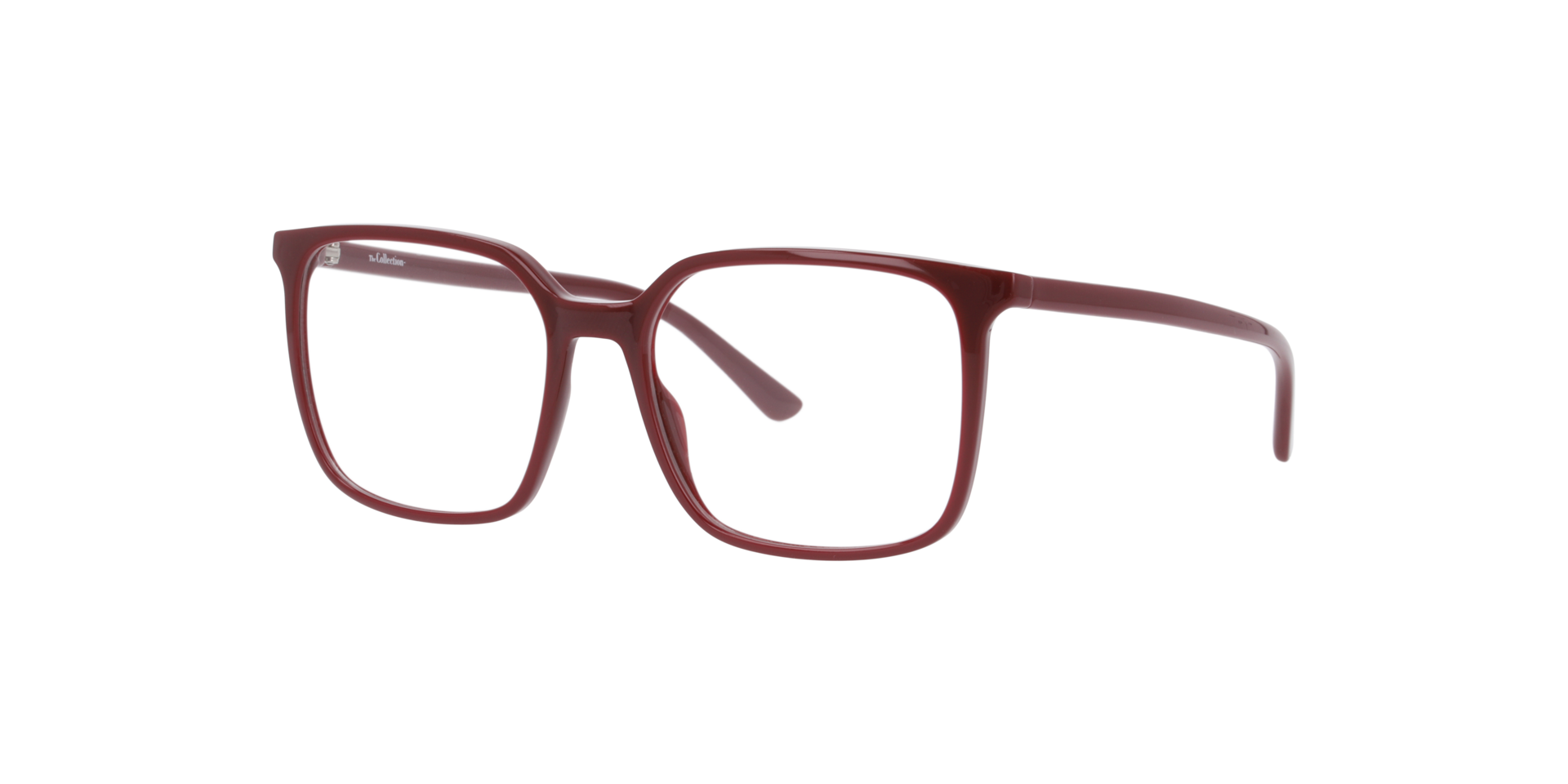 Mia Burgundy PlasticEyeglass Frames for Glasses Direct, Angle View