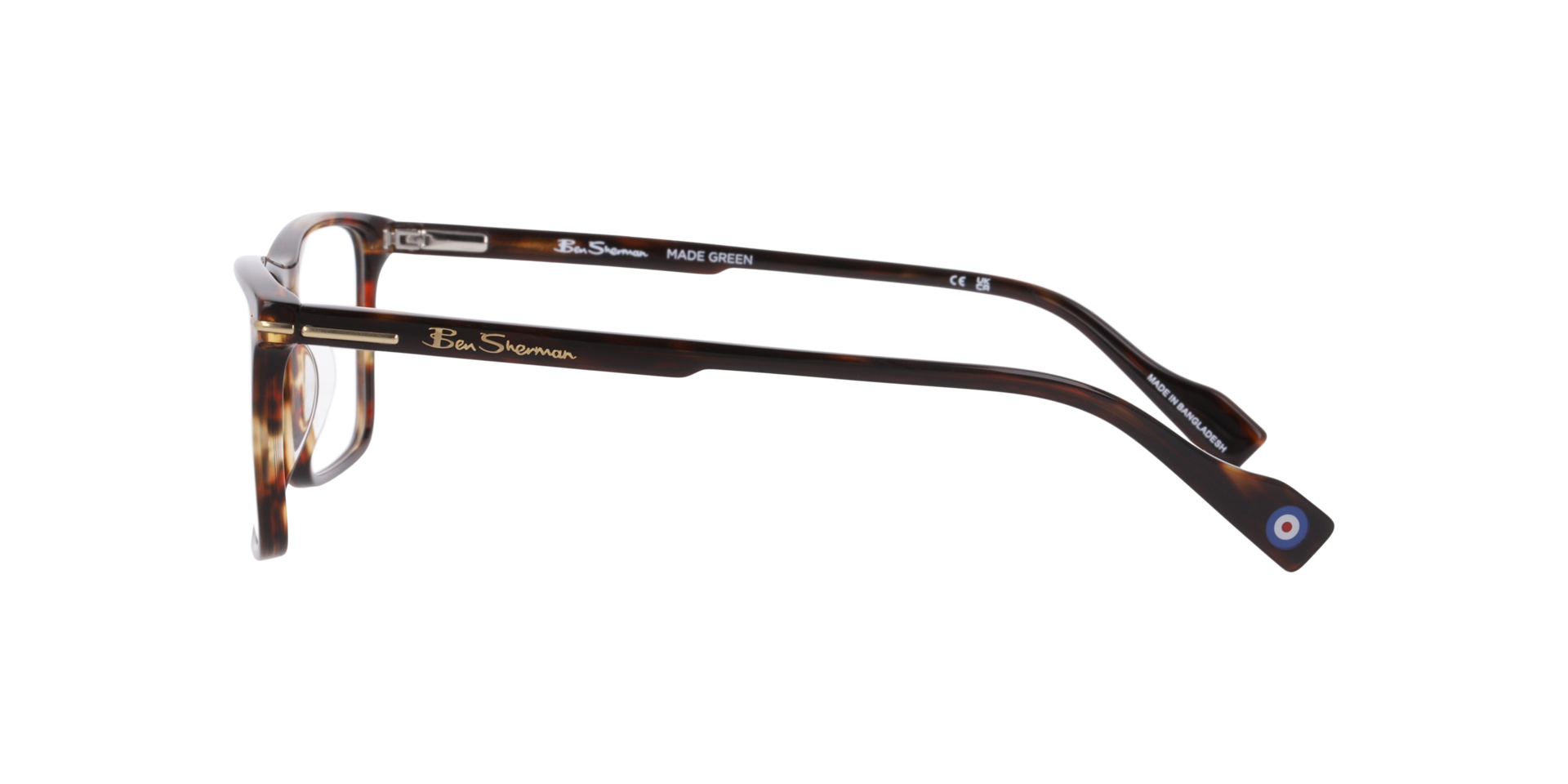 Bshigh Brown AcetateEyeglass Frames for Glasses Direct, Side View