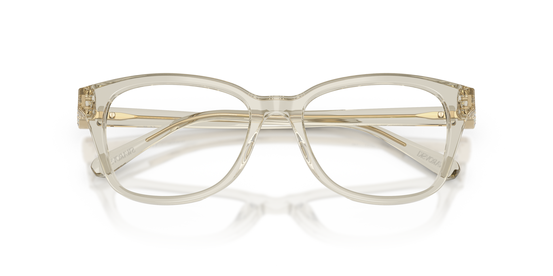 SK2073 Transparent Beige AcetateEyeglass Frames for Glasses Direct, Closed View