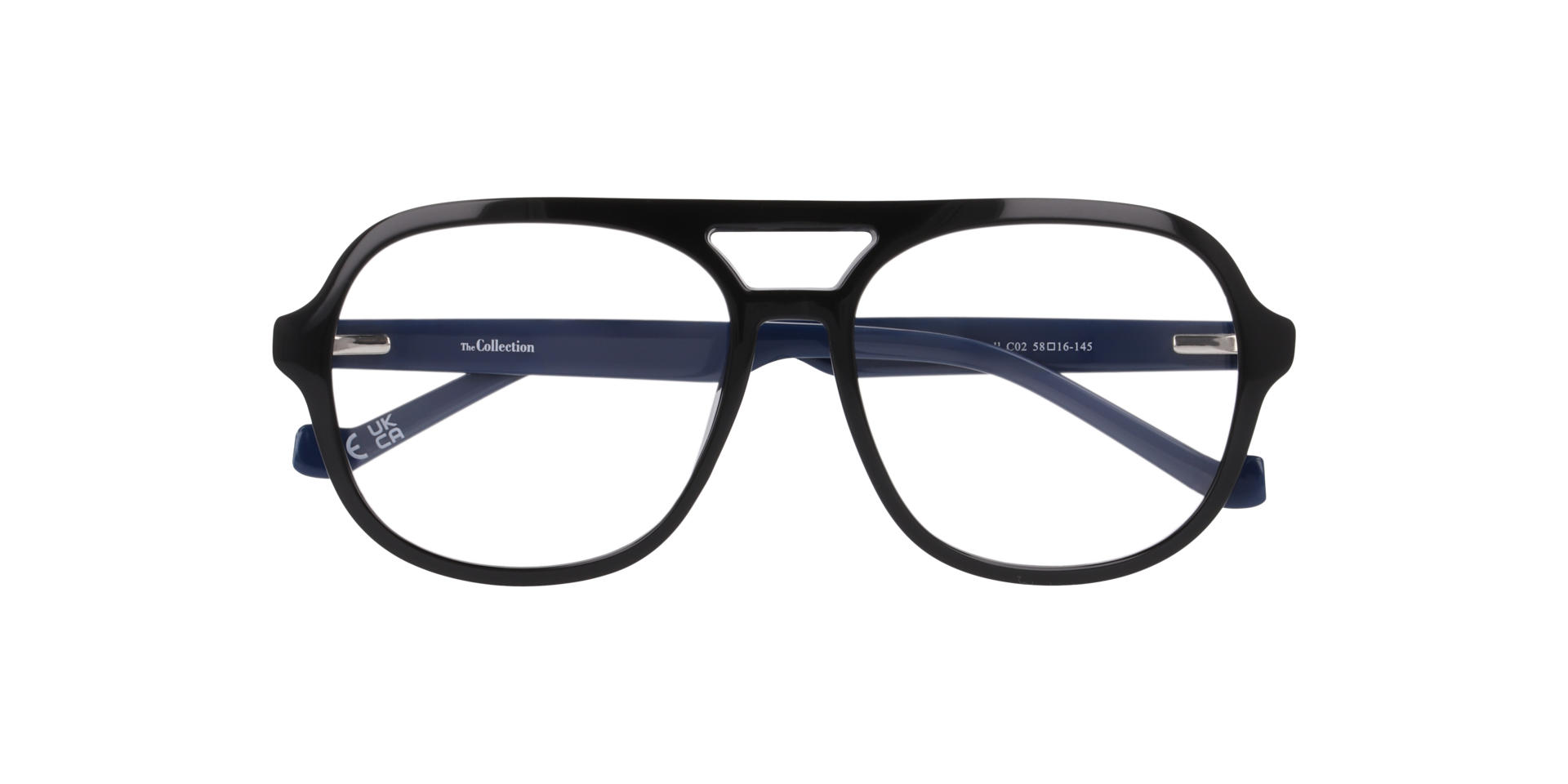 Maxwell Black PlasticEyeglass Frames for Glasses Direct, Closed View