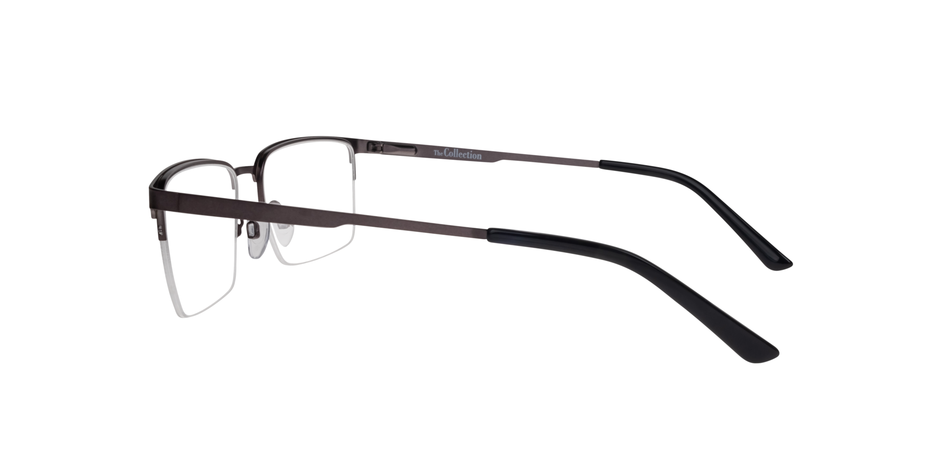 Hector Gunmetal MetalEyeglass Frames for Glasses Direct, Side View