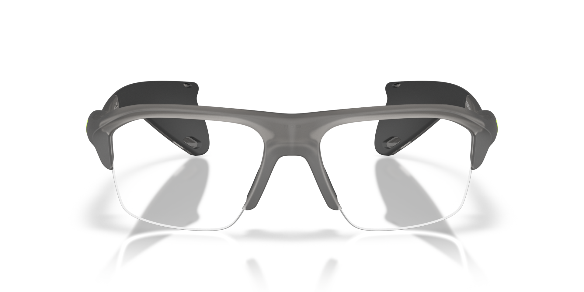 Stunt Glider Satin Grey Smoke PlasticEyeglass Frames for Glasses Direct, Front View